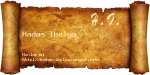 Hadas Ibolya névjegykártya