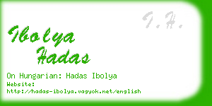 ibolya hadas business card